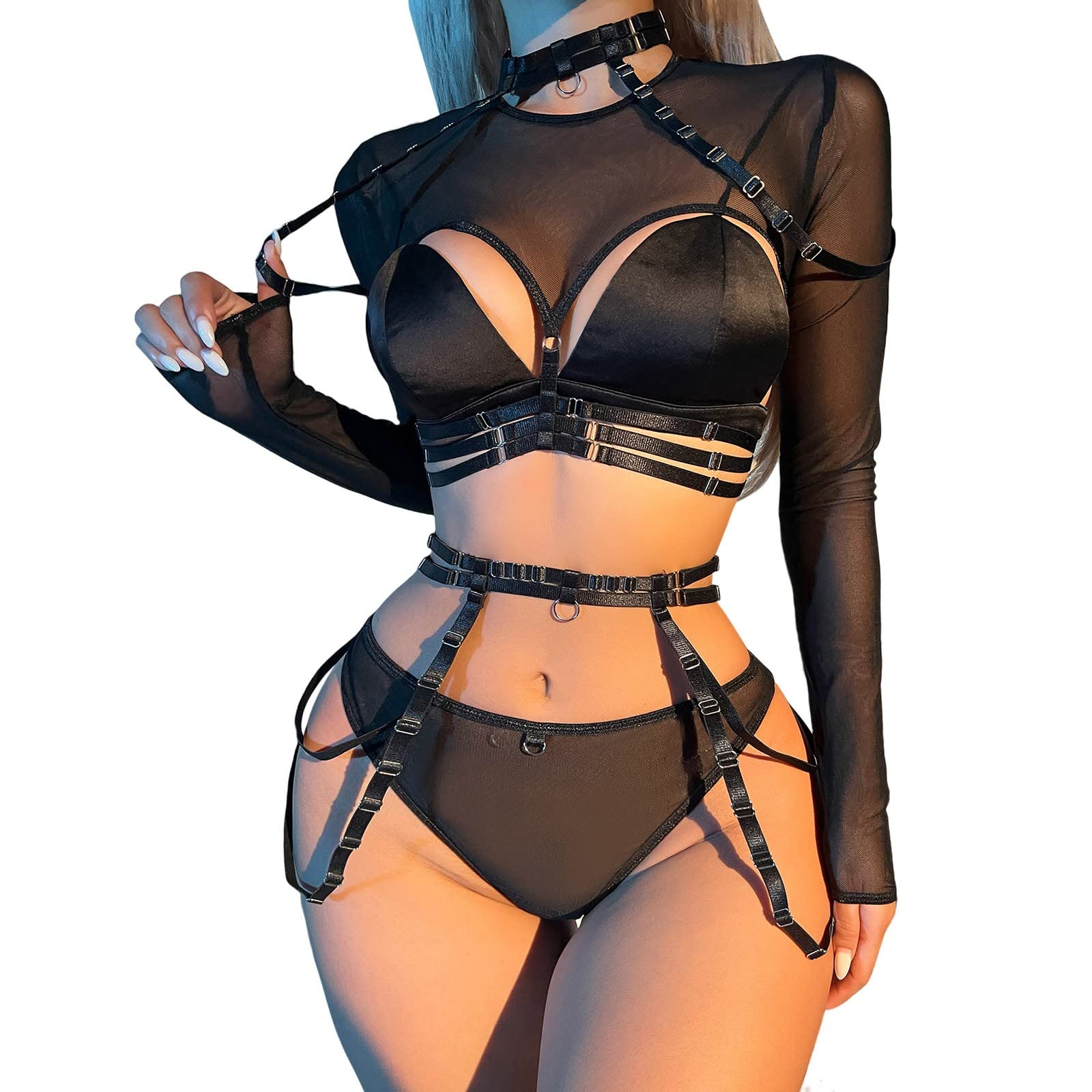 Ensemble amusant trois points lingerie séduction pour s'aimer - 8