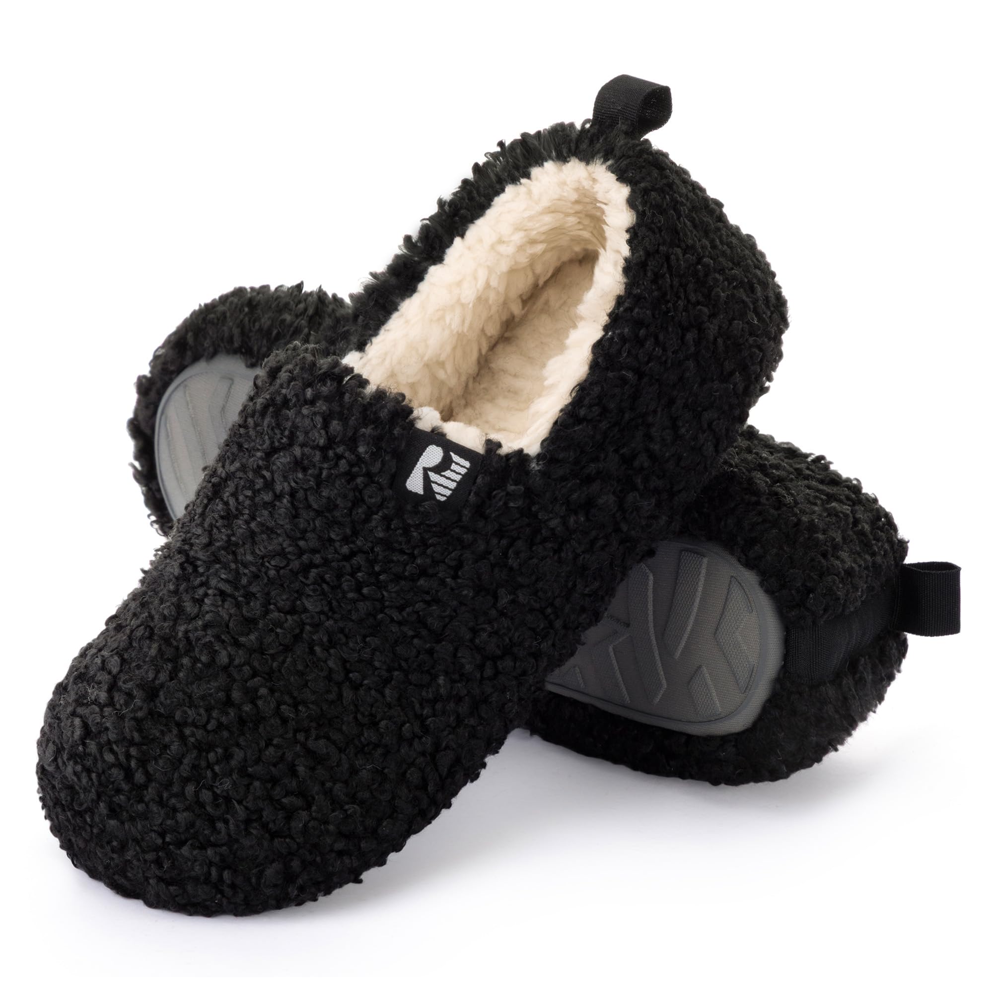RockDove Women's Faux Shearling Closed Back Slipper with Memory Foam