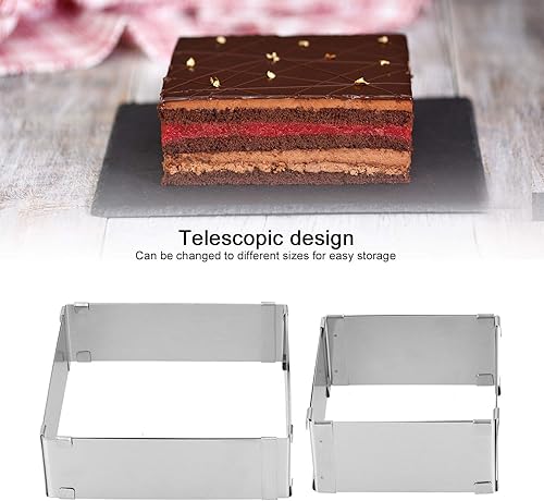 Miniatura 3 de Yosoo Mousse Mousse de acero inoxidable galletas retráctiles pastel cocina bricolaje hornear herramientas retráctil pastel (01)