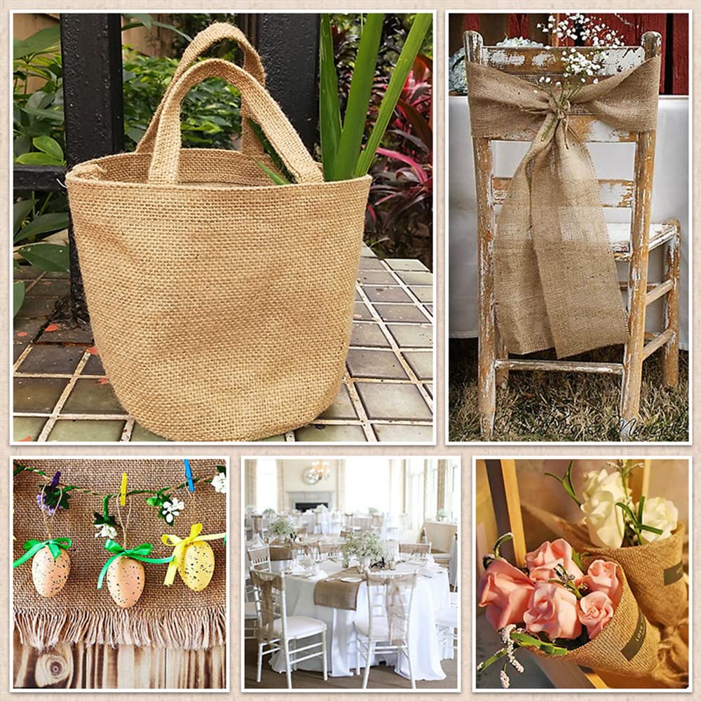 Cinta decorativa de yute natural, 10 m, cinta de arpillera, cinta de regalo, cinta decorativa para manualidades, bodas, fiestas, Pascua, Navidad, regalo, decoración del hogar, ancho 30 cm