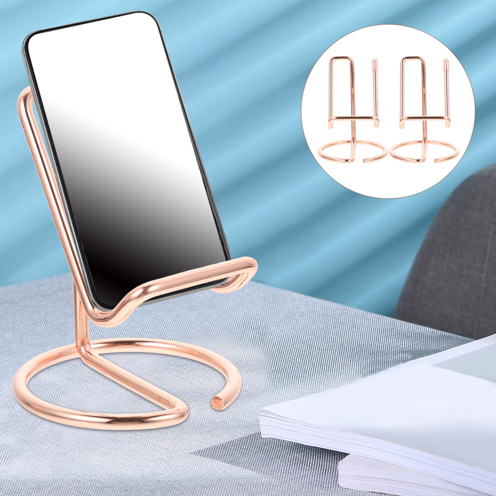 2pezzi Supporto Per Smartphone e Tablet Supporto Da Scrivania Stabile e Compatto Design Elegante Per Ufficio Cucina e Camera Da Letto