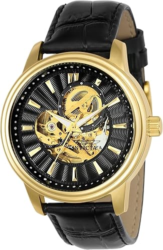 Invicta Reloj automático de viento automático con pantalla analógica vintage 22578 para hombre Negro Reloj automático