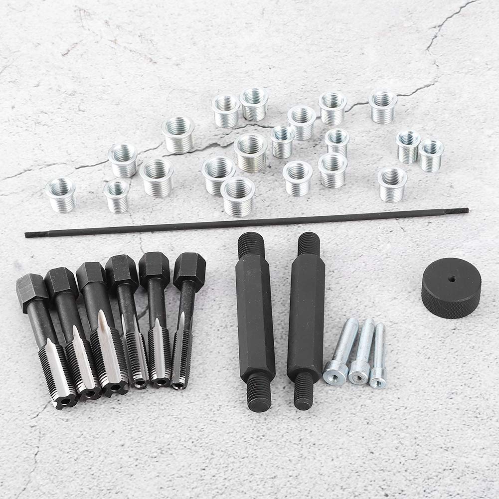 EBTOOLS para Alambre de bujía de precalentamiento Kit de reparación de Alambre de bujía, 33pcs Kit de reparación de Alambre de bujía de precalentamiento
