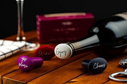 Miniatura 6 de Tapones para botellas de vino de silicona, paquete de 4