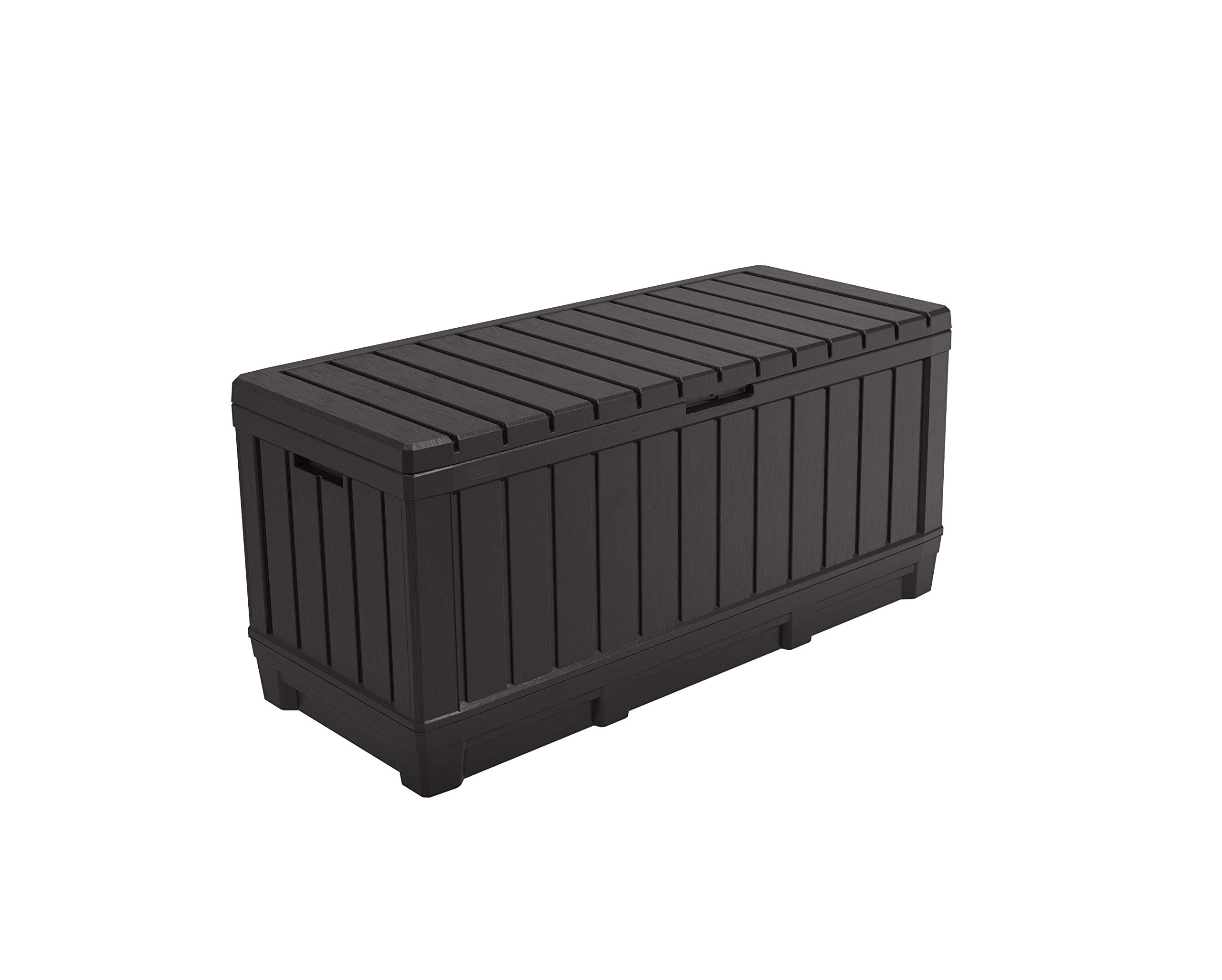 Koll Living Gartenbox Kentwood 350 Liter Stauraum anthrazit - kompakte Aufbewahrungsbox mit viel Platz für Sitzauflagen, Gartengeräte oder Kinderspielzeug - hält den Inhalt trocken & gut belüftet