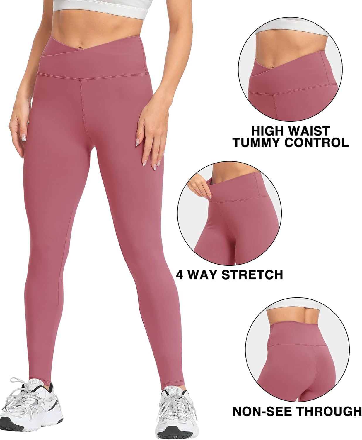 Natural Feelings Buttercloud High Waisted Leggings for Women Ultra Soft Stretch Slim Yoga Leggings - Image 5