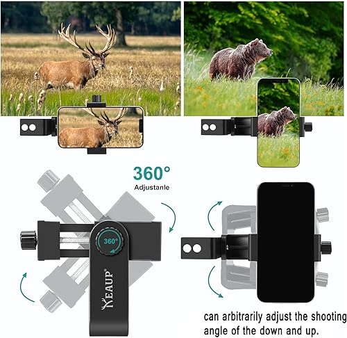 Miniatura 3 de Soporte universal para teléfono celular, adaptador de arco compuesto para teléfono inteligente de 360 ° para cámara de teléfono inteligente con 2