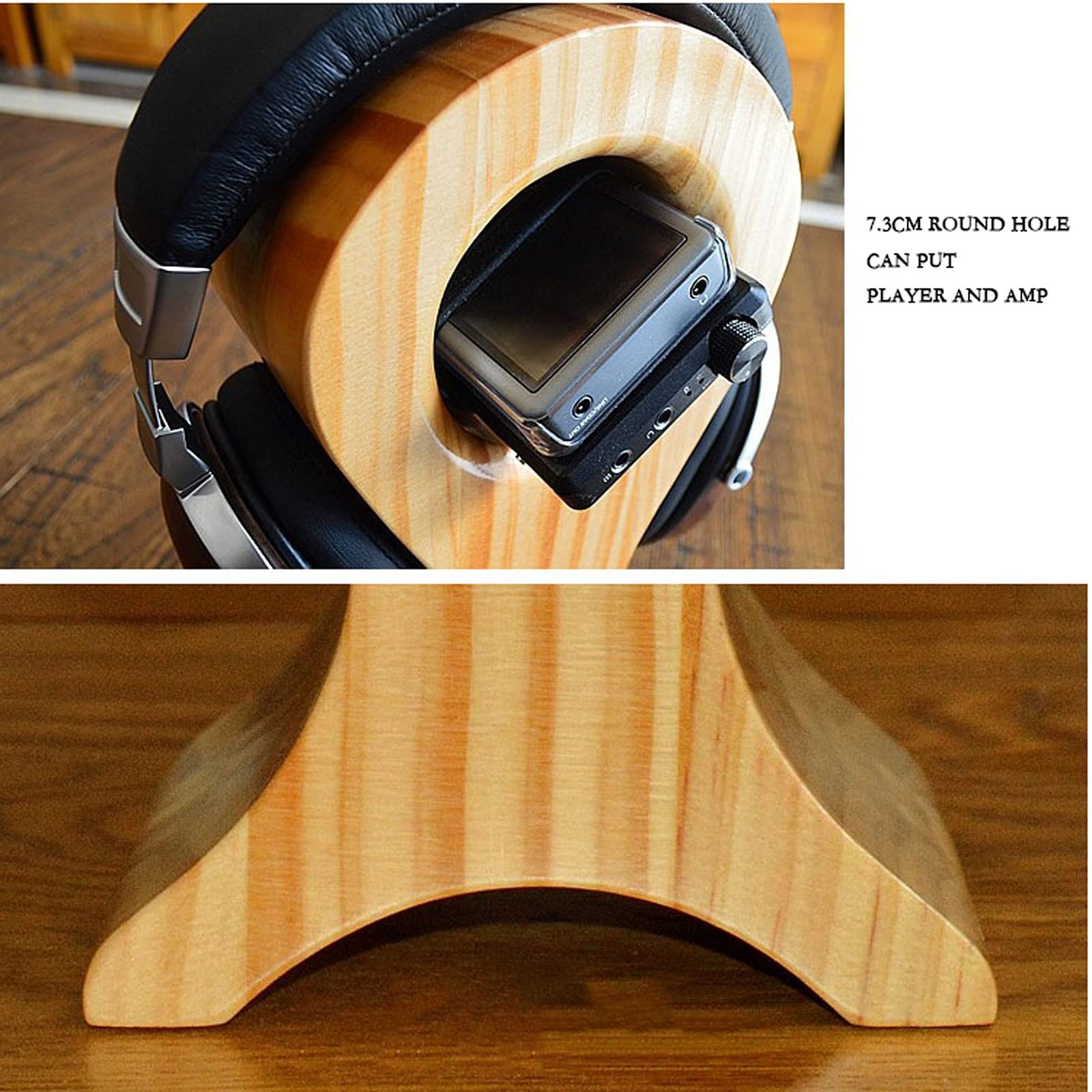 Soporte Auriculares Titular de auriculares Soporte de auriculares de madera único Estudio creativo Herramientas verticales for auriculares Soporte Soporte Soporte soporte multifuncional Soporte Cascos