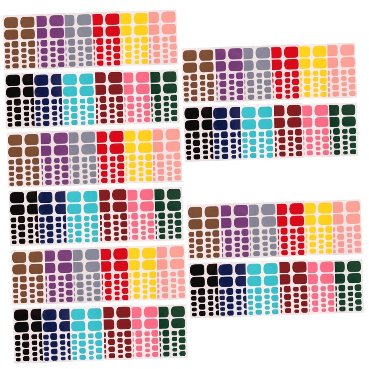 Healeved 60fogli Adesivi Per Unghie Dei Decorazioni e Stickers Per Nail Art Facili Applicare Colori Per Unghie Estive e Stagionali