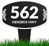 Vista 9 de Letrero personalizado de dirección de casa, placa de dirección de césped, números de casa personalizados para Navidad al aire libre, 12 x 15