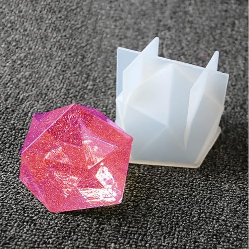 Miniatura 5 de FineInno 2 moldes de resina de gemas, moldes de silicona de piedras de cristal para resina, moldes de resina epoxi de cuarzo geométrico,