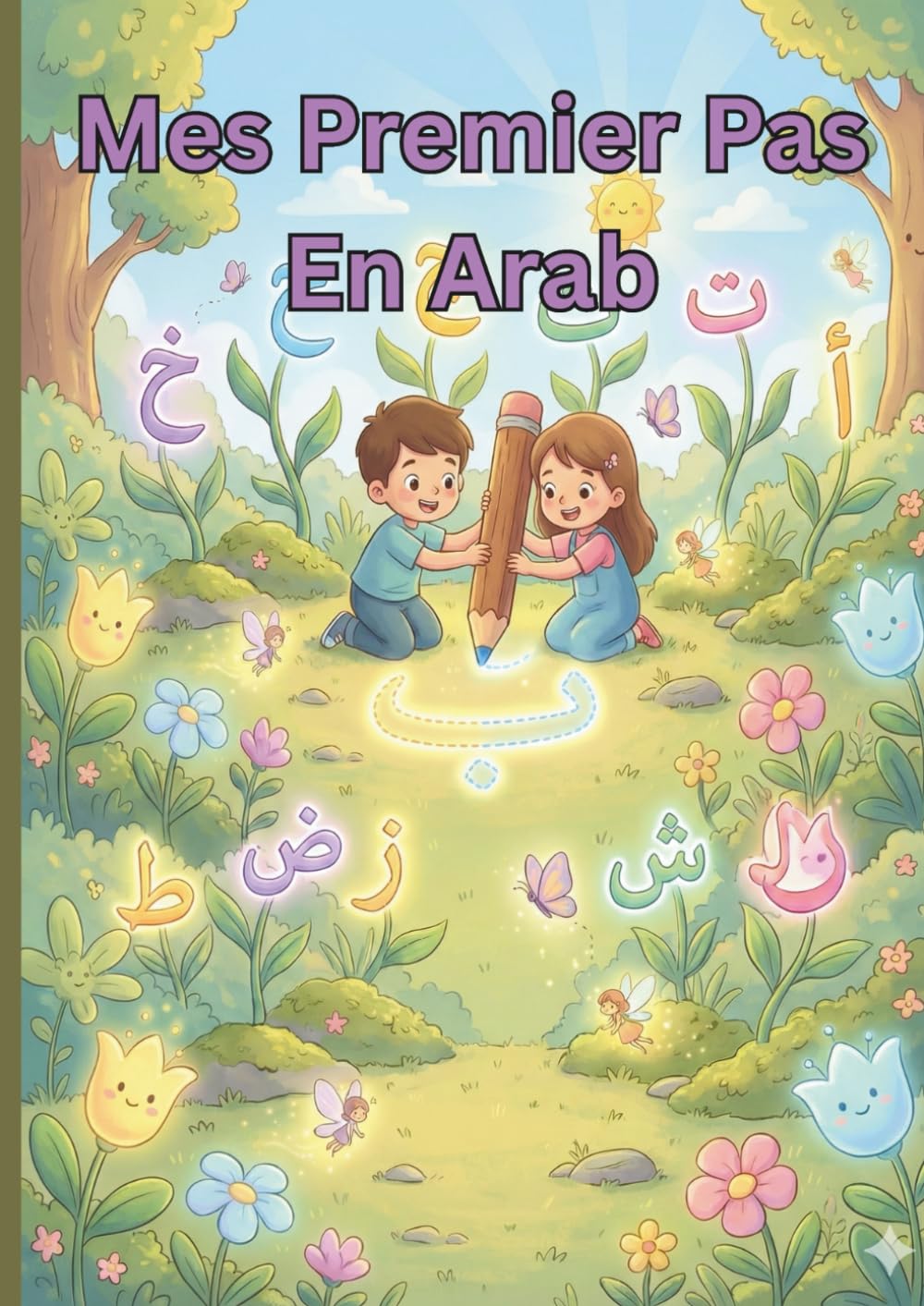 Mes premiers pas en Arab: Cahier d'écriture arabe pour pratiquer l'alphabet et les mots Arab, pour enfants et débutants.