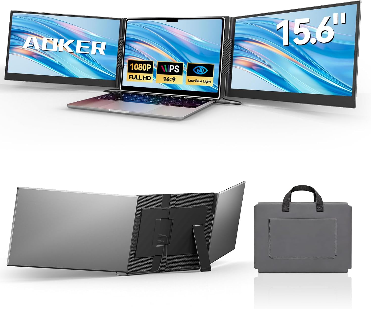 FlexView 15.6" FHD Triple Monitor Extender