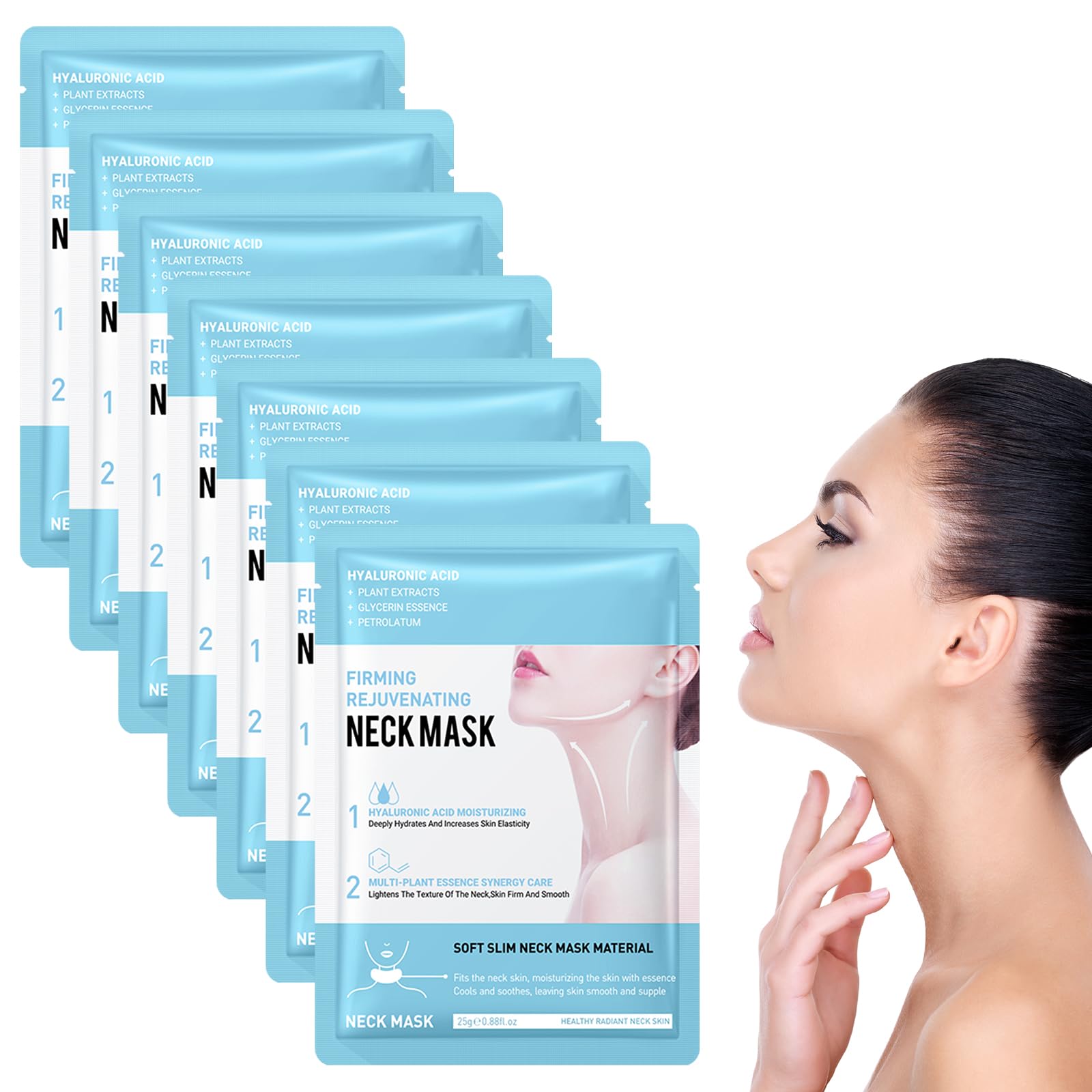 Maschera Per Il Collo, 7 Pezzi Maschera Lifting Del Collo, Cuscinetti Per La Cura Della Pelle Per Il Collo, Maschera Idratante Per Il Collo, Diluire Le Linee Del Collo E Riparare Il Collo (A)