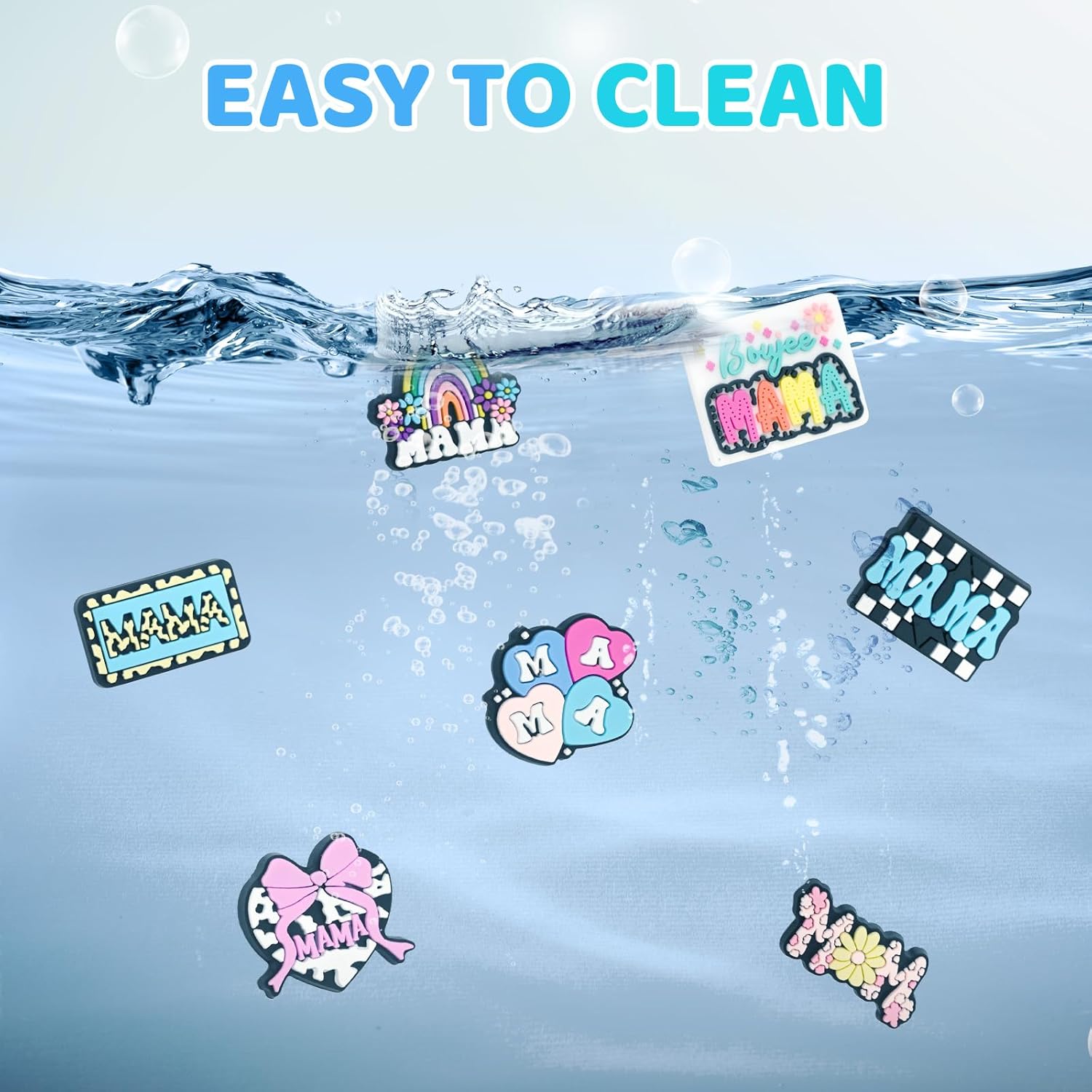 50Pcs Mama Silicone Focal Beads Bulk for Pens Mom Club Silicone Beads Focal for Beaded Pen Keychain Making - Image 4