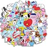 For BTS Bangtan Boys Cartoon Stickers for BT21 Stickers Cartoon Cute Kids Stickers Popular Korean Goods Photo Stickers Cartoon Helmet Anime Cute Guitar Notebook Notebook Skateboard PVC PC Car Set of