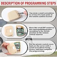 Vista 4 de Kingdder 3 piezas de apertura de puerta a distancia compatible con multicódigo 300 mhz 10 interruptor de inmersión 3089 3060 3070 Abridor de puerta