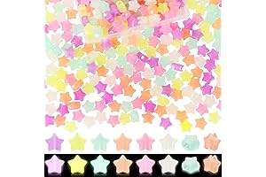 200 Glow Pony Beads Bulk: Luminescent Star Beads for Dazzling DIY Jewelry Crafts