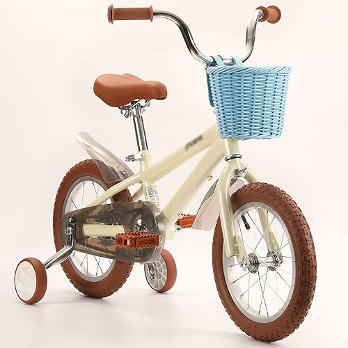 Miniatura 3 de Cesta de bicicleta para niñas, accesorios de bicicleta delantera, pequeña cesta de mimbre tejida con manillar serpentinas, campana para niños de 16