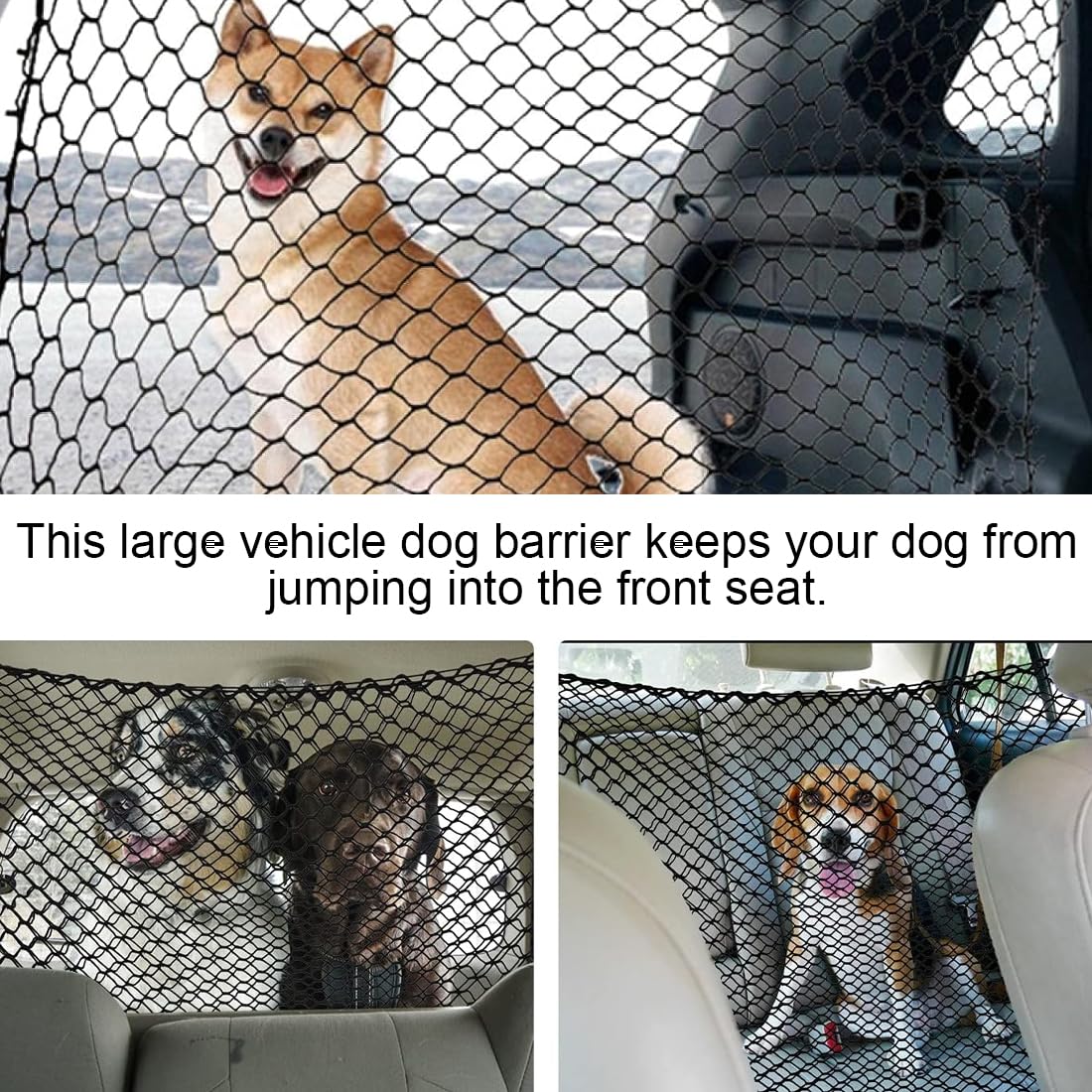 VEVOR Barriera Per Auto Per Cani, Resistente E Adattabile Universale, Divisorio Per Auto Con