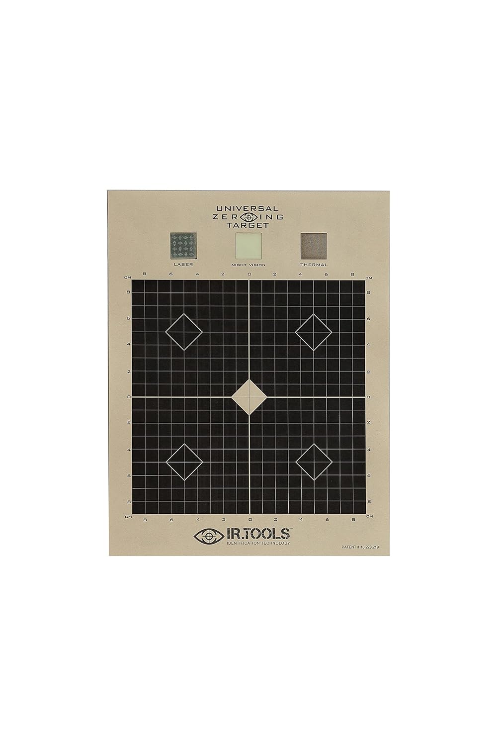 IR.Toolsââ€ž¢ Universal Zeroing 25 Meter Target for Your Laser, Night Vision, and Thermal Sights