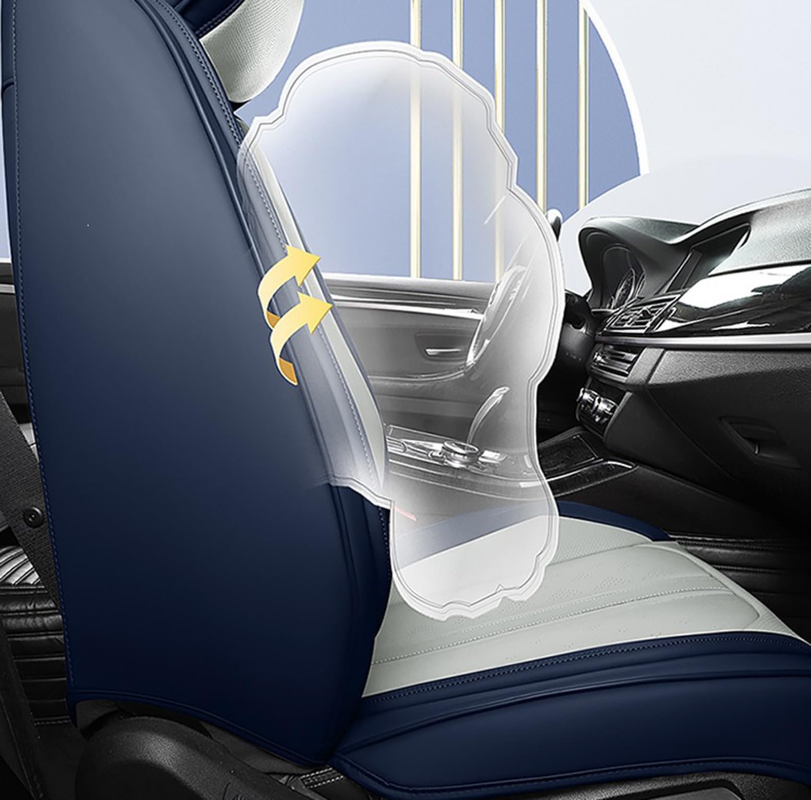 Coprisedili per Auto universali in Pelle Copertura Completa, | SUV e camion, protezione per sedile automobilistico in pelle PU premium con design antiscivolo