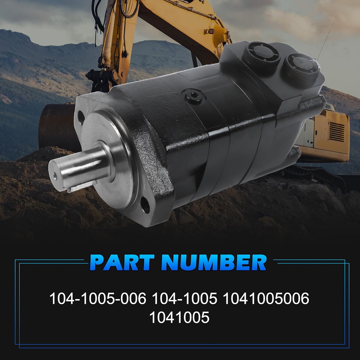 104-1005-006 Hydraulic Motor Replacement for Eaton Char-Lynn 2000 Series | Cast Iron High Torque Displacement 195cc/r Maximum Pressure 240BAR 2 Bolt Flange Mount