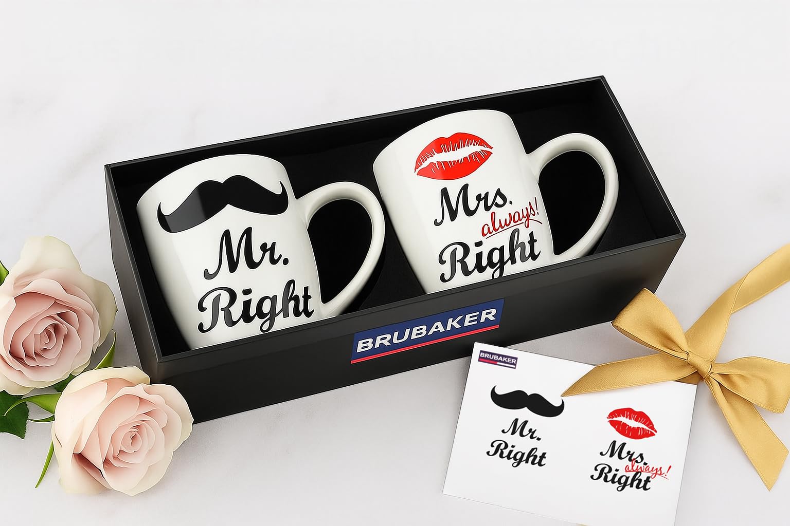 Beker set mr right en mrs always right - online kopen