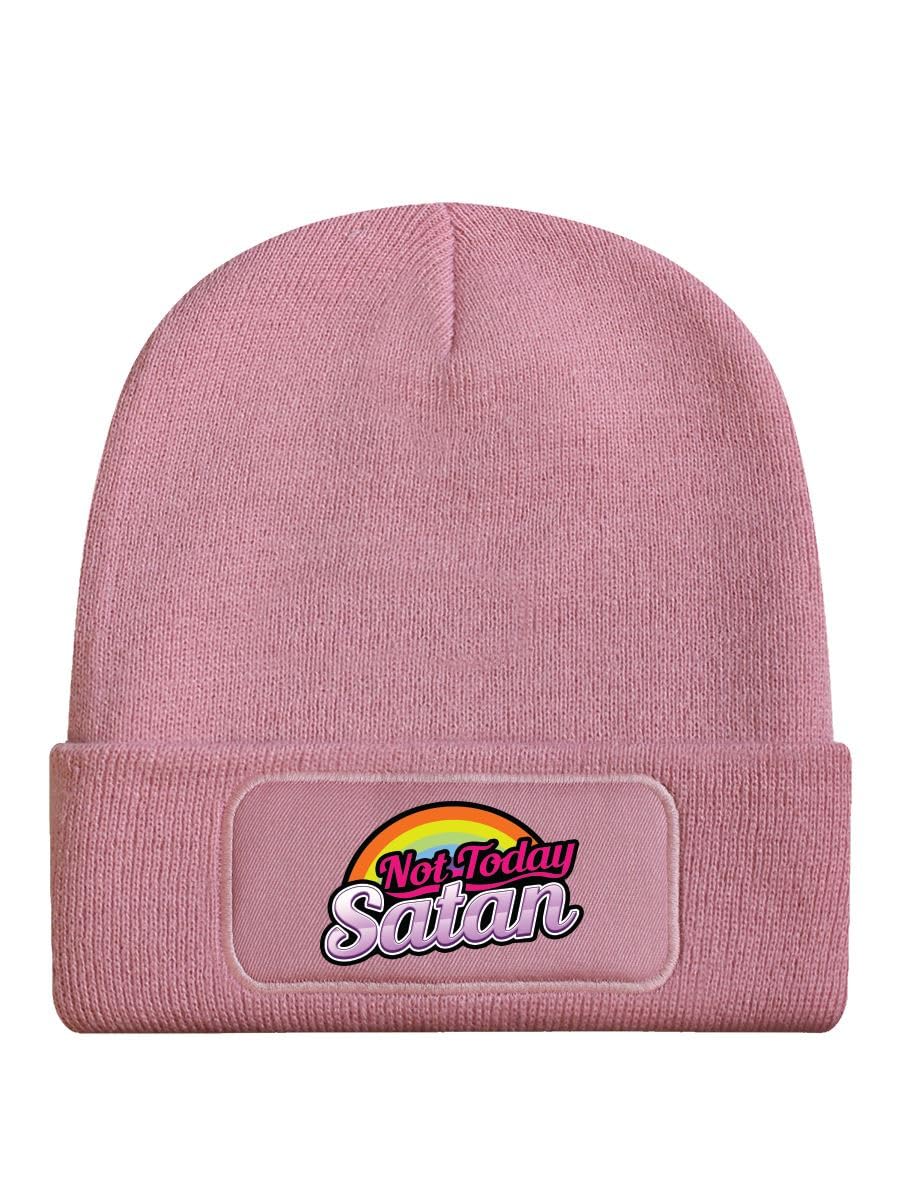 Grindstore Unisex Pale Pink Not Today Satan Pink Beanie