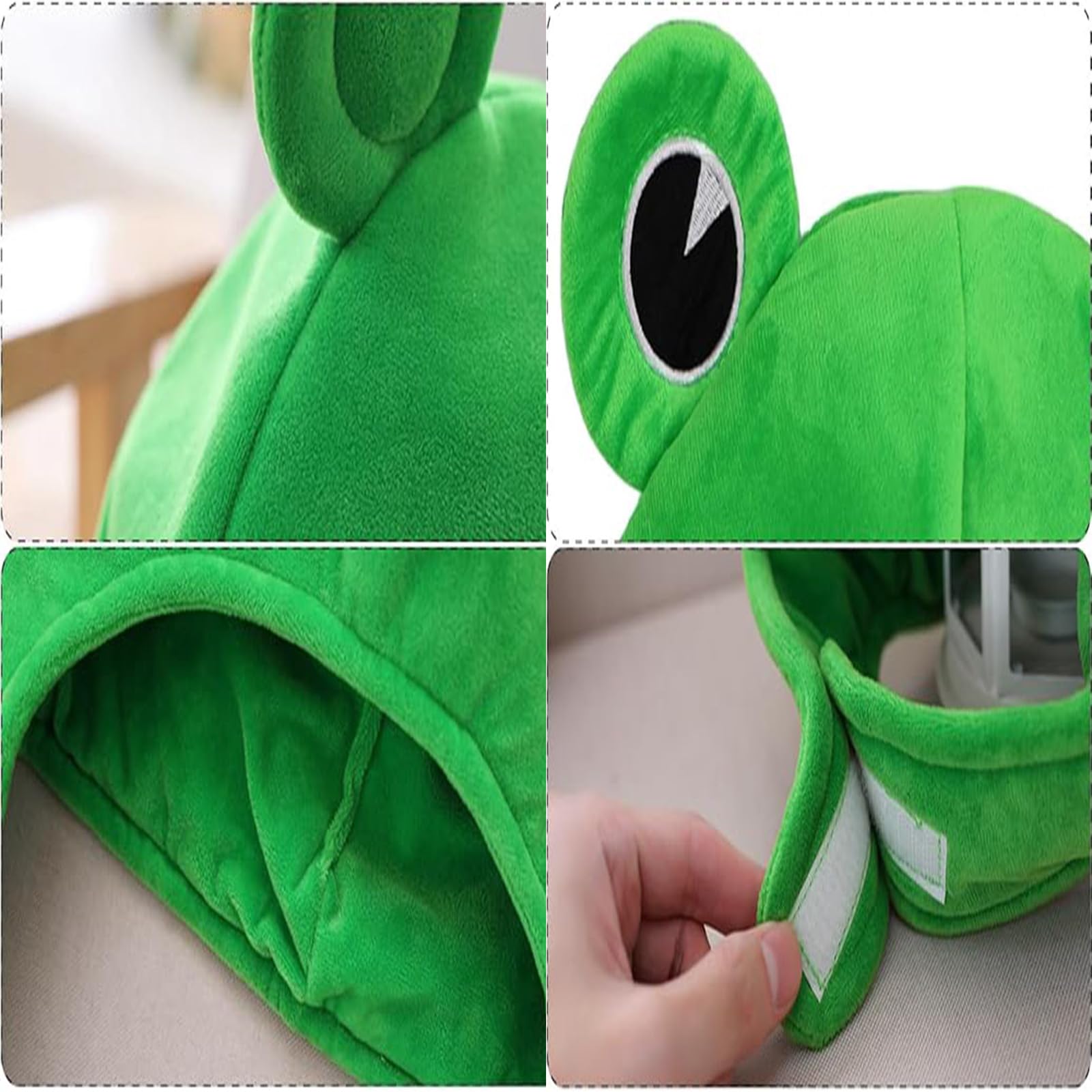 AMBEERT Frog Hat, Toad Hatwith Large Novelty Eyes, Frog Costume for Cosplay and Parties Novelty Hat - Image 4