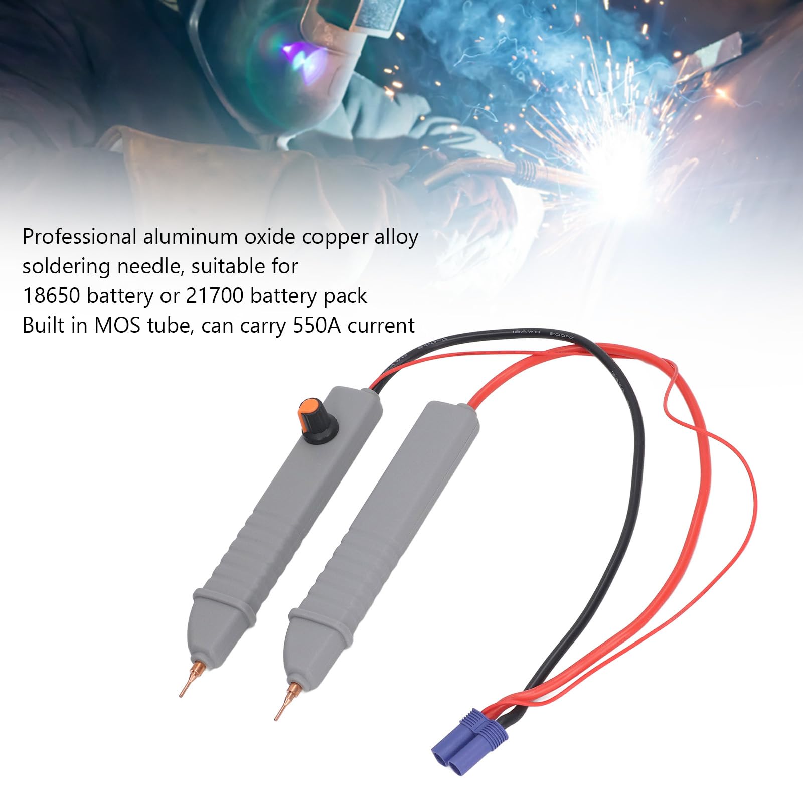 Pluma De Soldadura Por Puntos De Mano, Pluma De Soldador Por Puntos Con Gatillo Automático De 12 V-16,8 V Máquina De Soldadura De Batería Profesional Con Indicador LED 12 AWG