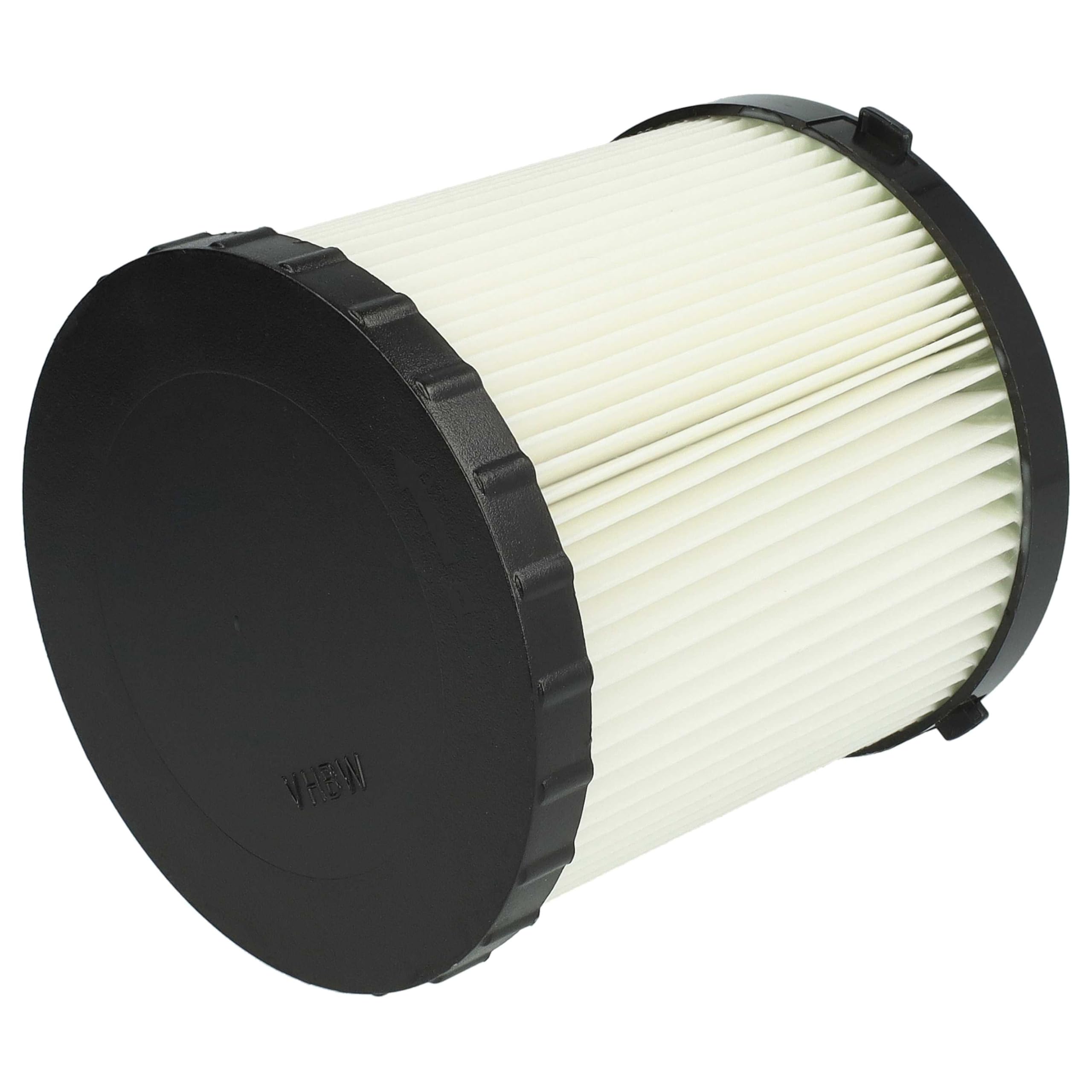 vhbw 8x Faltenfilter Ersatz für Dewalt DCV5801H | DCV5801H-XJ für Staubsauger - Patronenfilter Schwarz Weiß