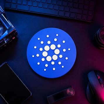 Cardano Crypto Logo Wall Sign, 8.6 Inch Round Wall Decor
