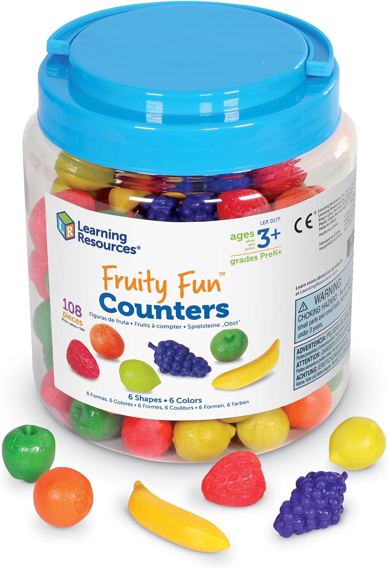 Learning Resources Fruity Fun Counters, Set of 108