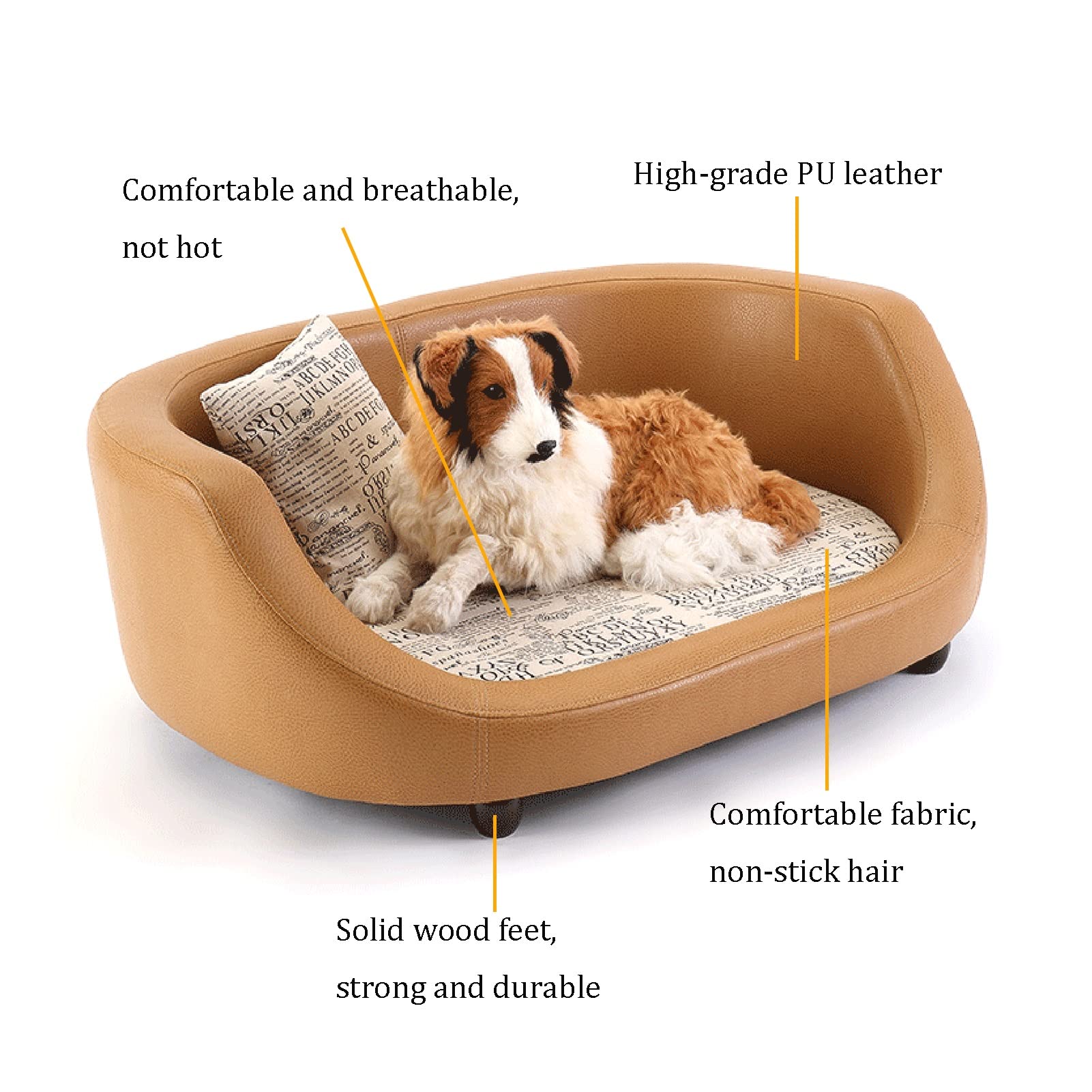 Amazon.co.jp: 犬用ベッド・クッション PUレザーペットソファベッド