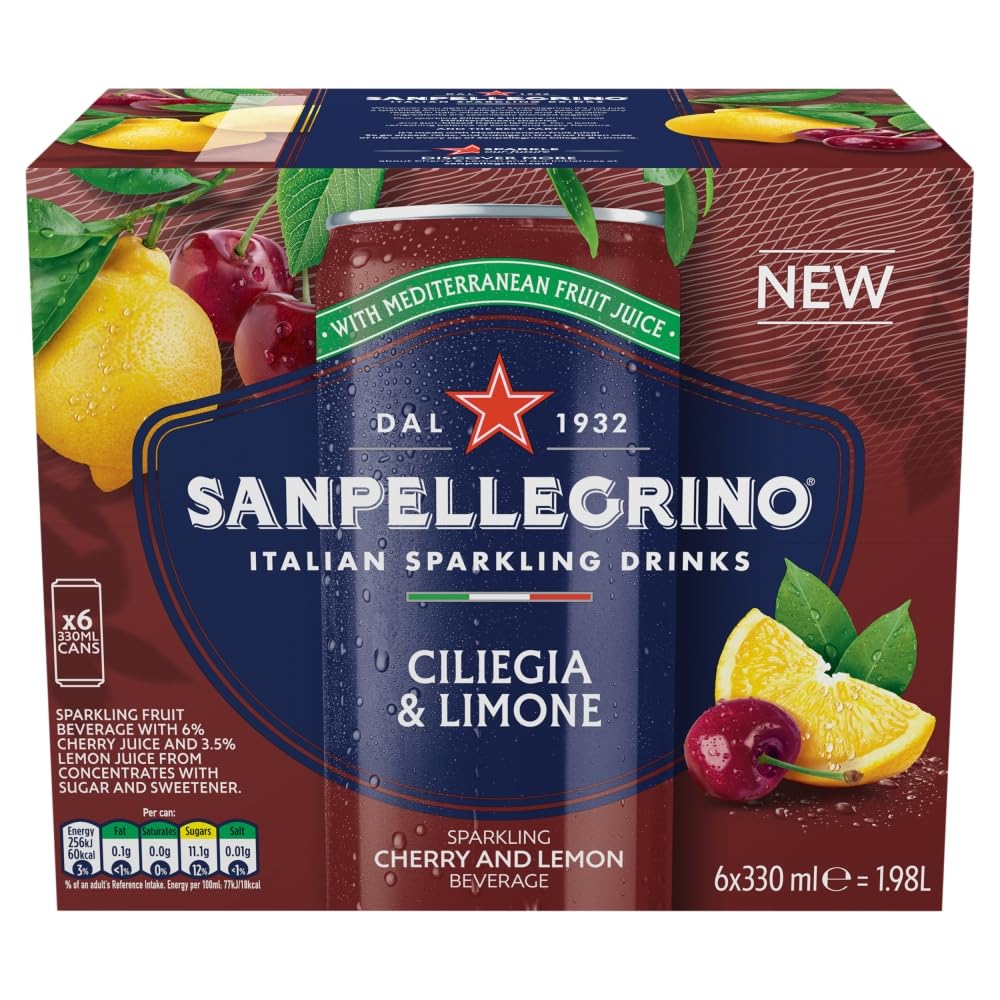 San Pellegrino Cherry & Lemon Fruit Carbonate, 6x330ml