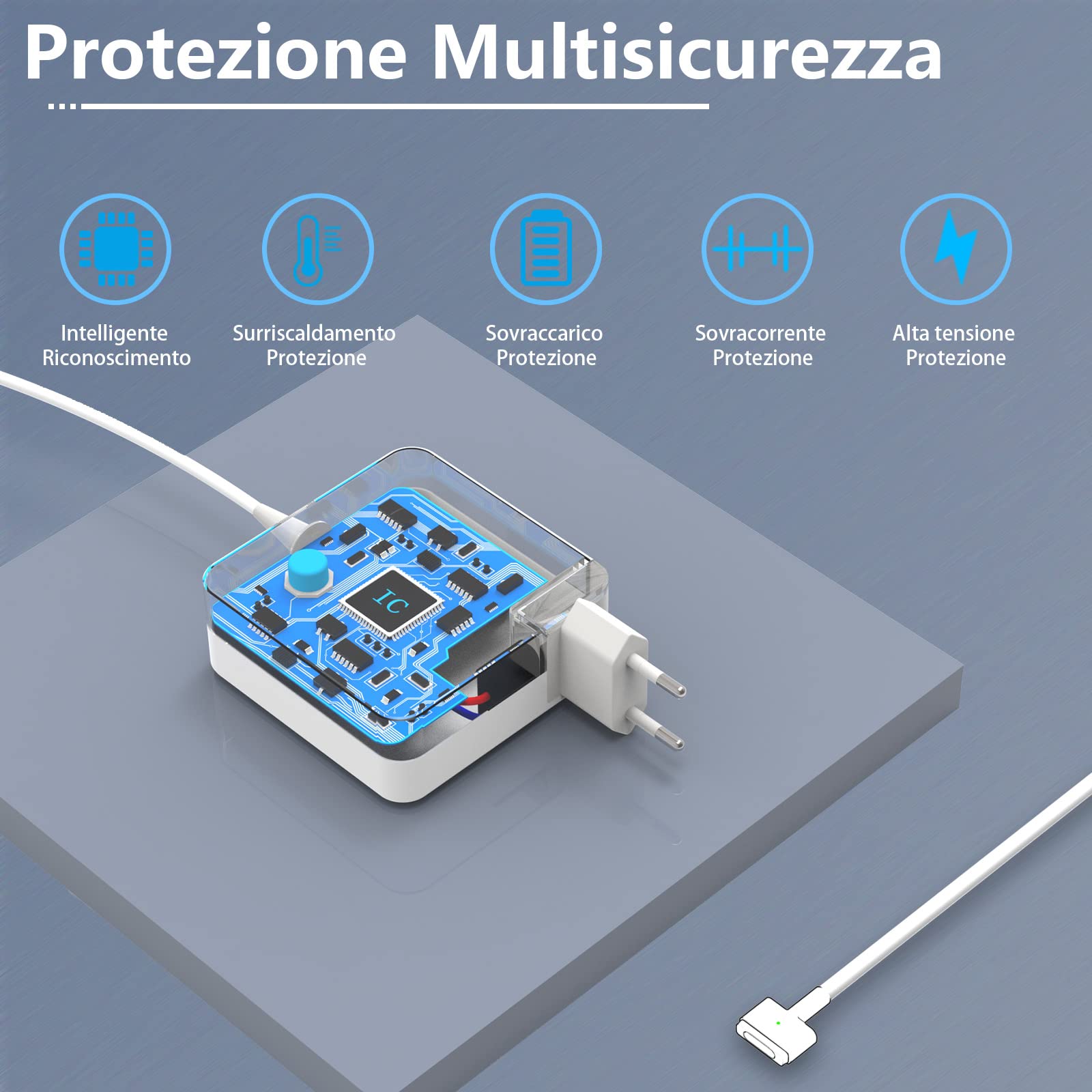 EPILUM Caricatore Per Mac Pro Retina 60W T Forma Adattatore Per Mac Pro Retina 13", A1435/A1465/A1502/MD212/MD213/ME662 - Foto 12