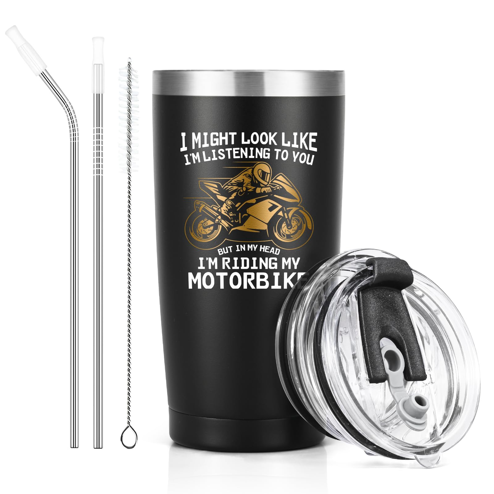 Livole in My Head I’m Riding My Motorbike, Funny Gifts for Men Dad, Him, Colleagues