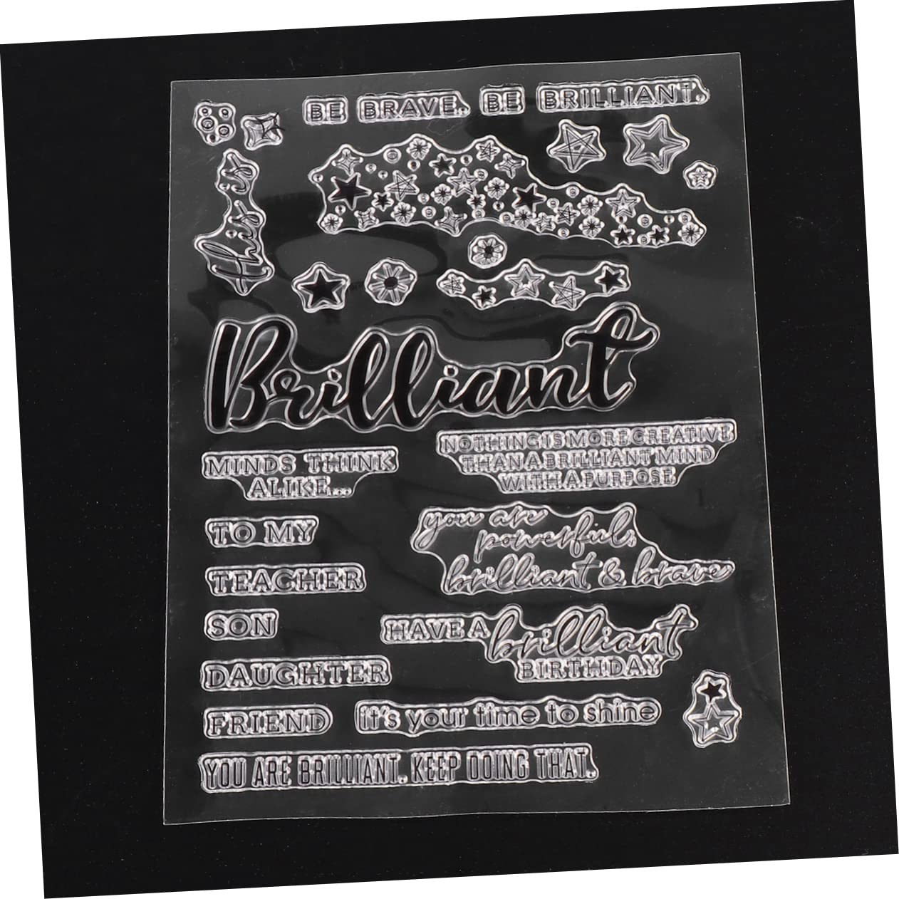 SHINEOFI Clear Stamp 8 Stück Silikonstempel Transparent mit Kreativen Mustern für Kinder und Anfänger zum Scrapbooking und Basteln im Kindergarten und Vorschulalter Zufälliger Stil