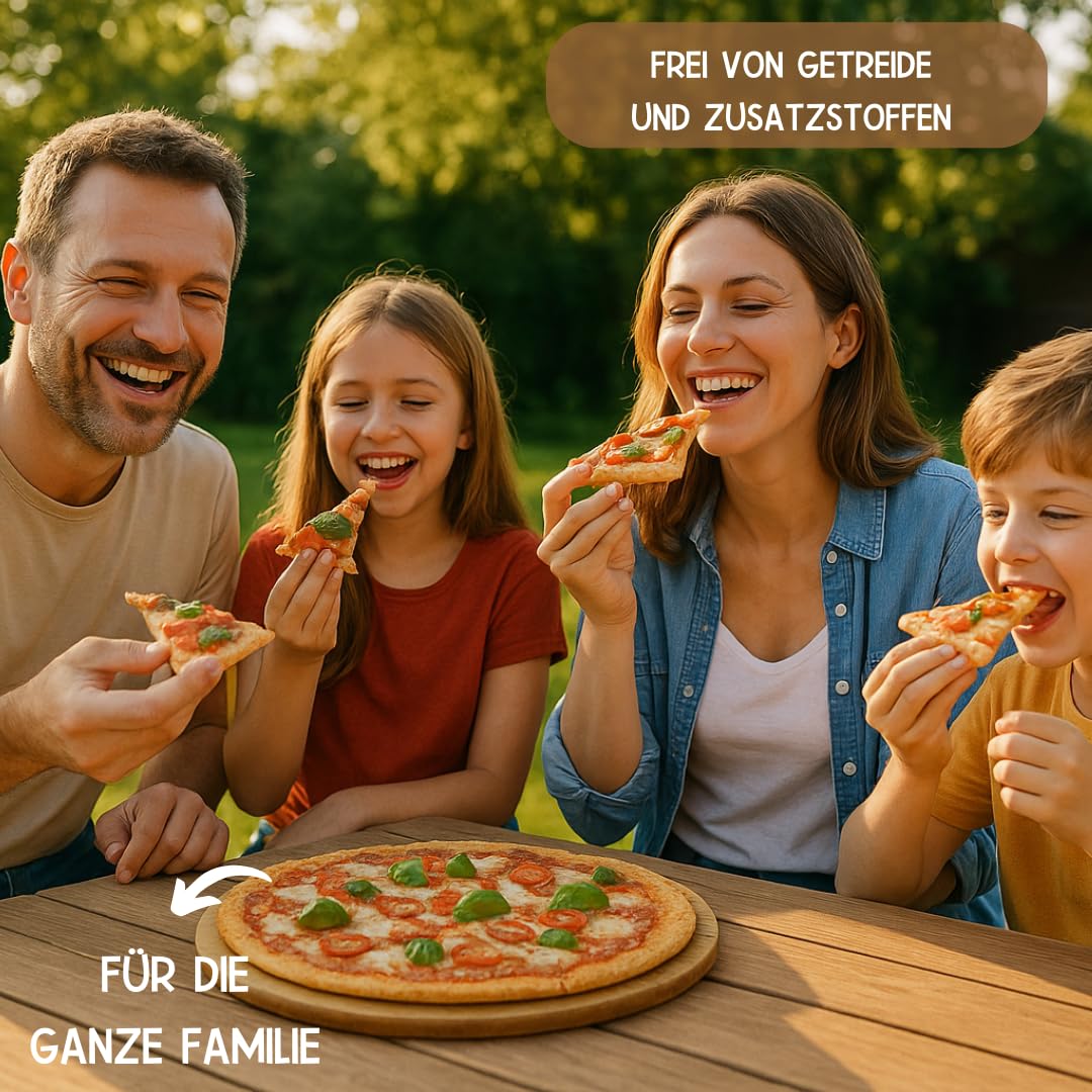 Mezcla para pizza sin gluten Ruut - Sin aditivos, paleo, sin gluten, sin cereales, sin lactosa | Base de pizza fina y crujiente como en Italia (900g)