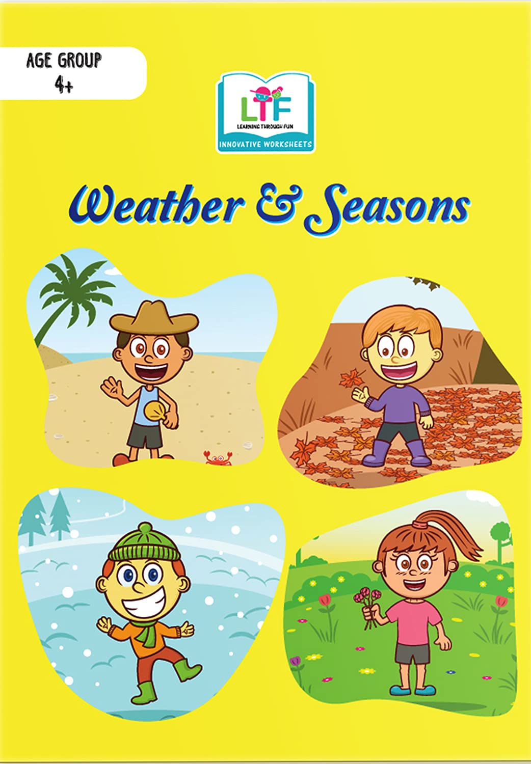 Learning Through Fun Weather & Seasons Book For Early Learning Brain Development Kids Activity Book,Homeschooling,UKG,Grade 1 & 2, For 4-7 Years Old Kids