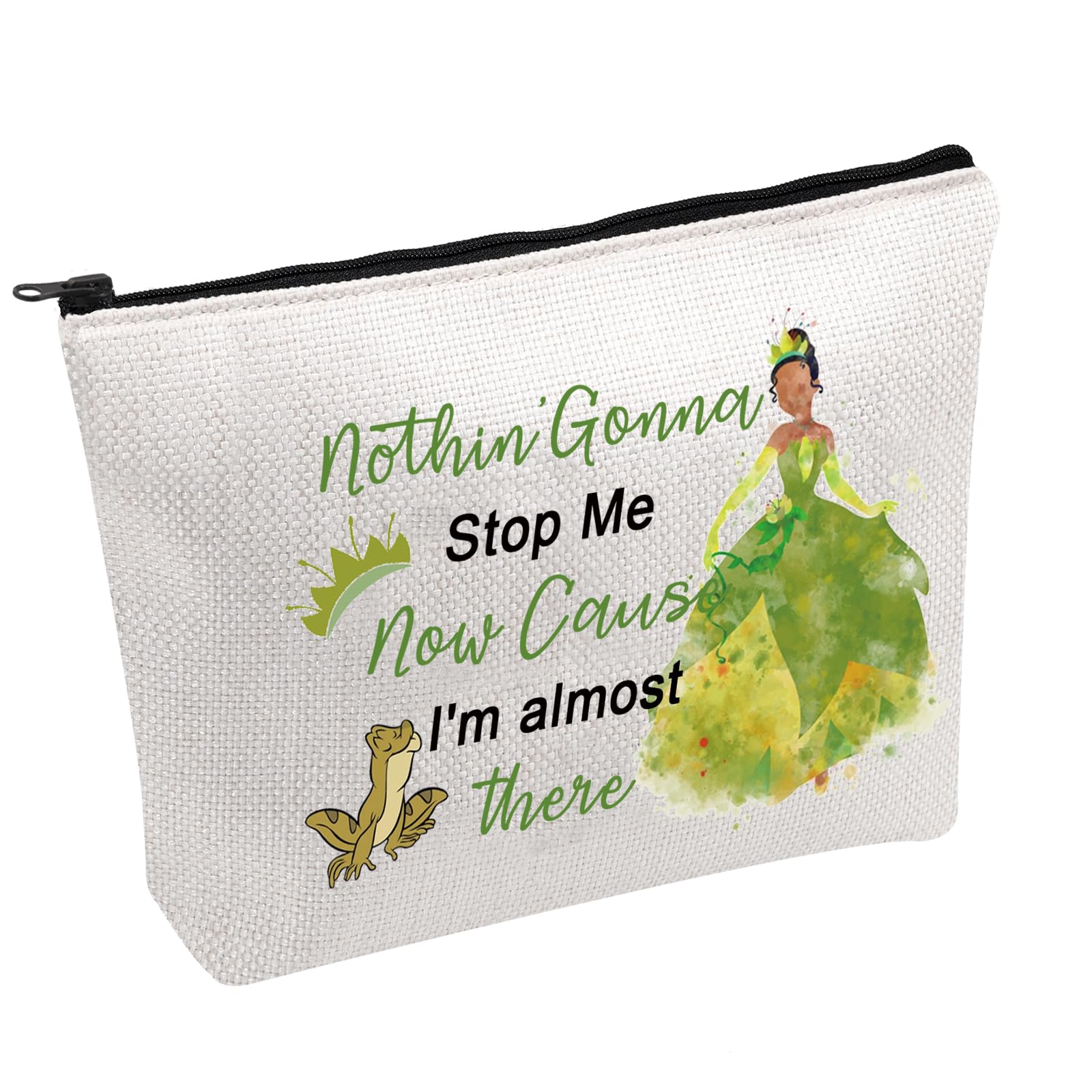 FOTAPTiana Princess Cosmetic Bag Frog Princess Gifts Princess Inspired Gifts Princess Lover Gift Princesses Tiana Gifts Magic Kingd*m Gift (I'm almost)