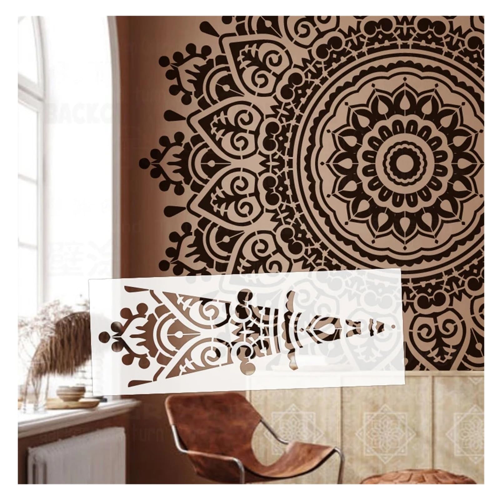Plantilla de pared 150 cm a 230 for pintar yeso, decoración, plantilla decorativa for masilla, tamaño grande, gigante