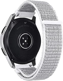 BIKSON Canvas Woven Nylon Sport Wrist Watch Band for Samsung Galaxy Gear S3 Frontier (Seashell Grey)