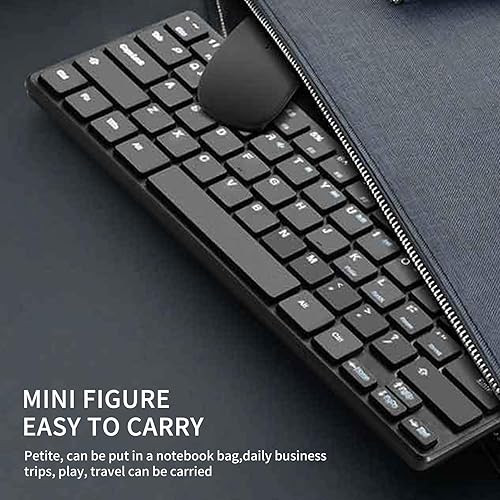 Miniatura 8 de Qiilu Clavier Sans Fil Clavier Souris Sans Fil Abs 2.4G Receptor USB Teclado Ratón Set Teclado Inalámbrico y Ratón Cfor OMPuter Accesorios
