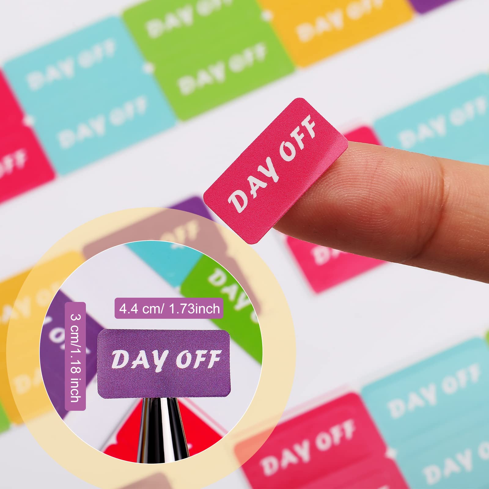 Gersoniel 200 Pcs Day Off Stickers for Planners Multi Colored Planner Stickers Small Work Day Off Labels Scrapbooking Crafting Planner Accessories for DIY Scrapbook Notebooks Books Party - Image 2
