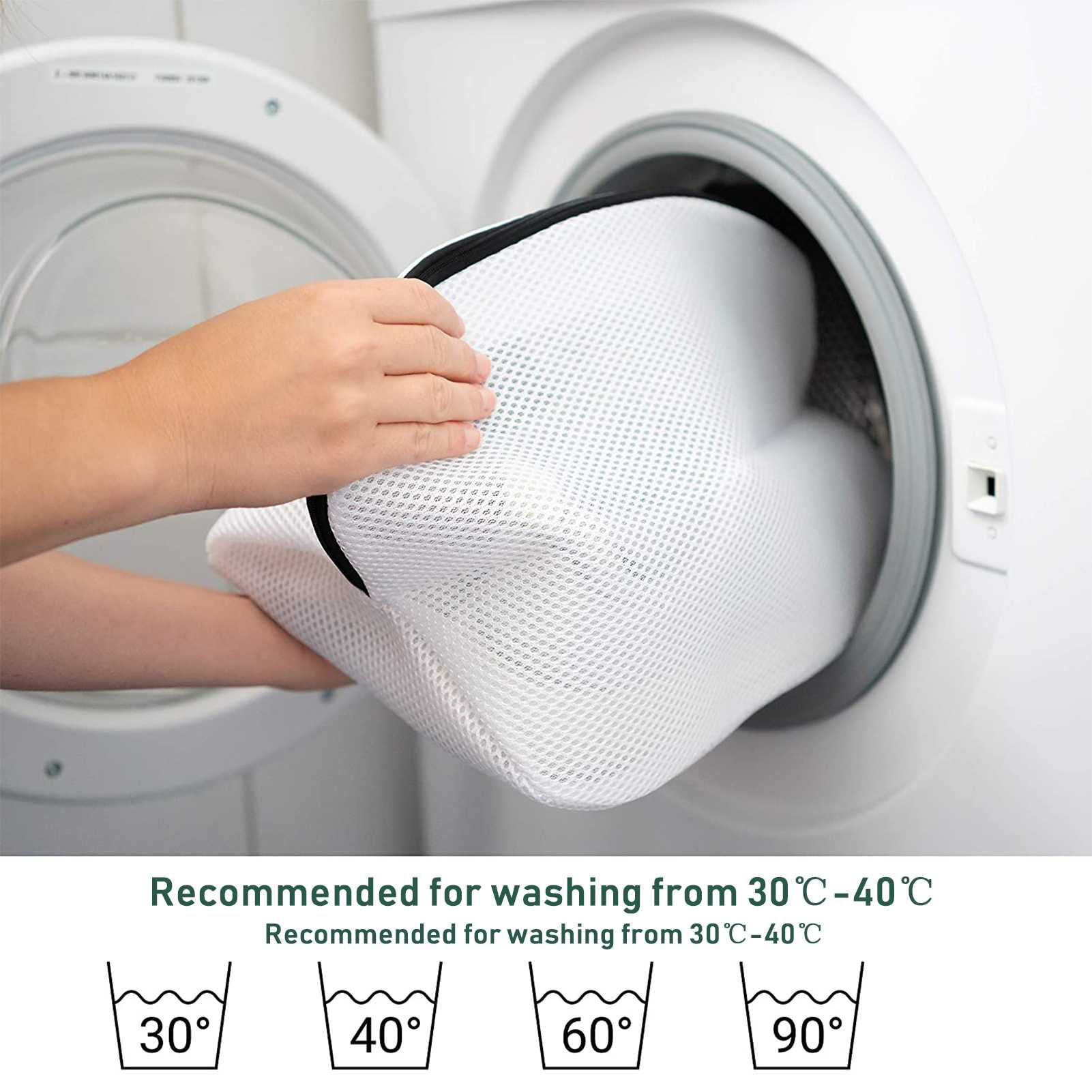 Schuhwaschbeutel, Reisegewebebeutel, Mesh-Stoffe, Wiederverwendbare Waschbeutel, Waschmaschine und Trocknerschutz, Socke, BH, Sneaker-Reinigungssäcke (4 Stück)
