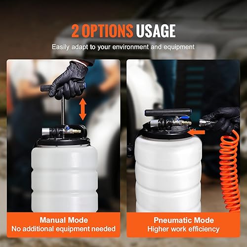 Miniatura 2 de Happybuy Extractor de líquidos, 4 galones (15 litros), extractor de líquido de cambio de aceite accionado por airemanual con una varilla de medición