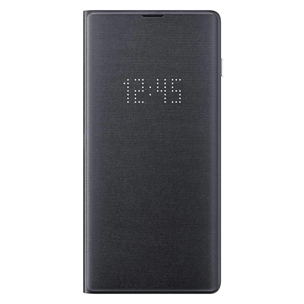 Samsung (LED Wallet Cover, Black) - Original Galaxy S10+ Protective LED View Wallet Cover Case - Black