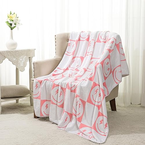 Peryiter Preppy - Manta de felpa de microfibra suave para otoño e invierno, ropa de cama preparada, decoración de regalo para habitación escolar, 50